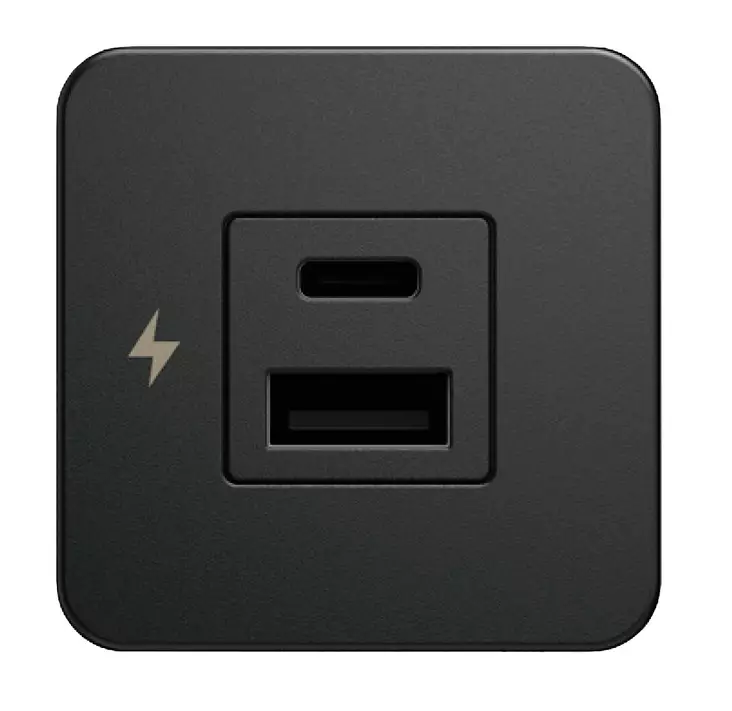 TILE USB-A / USB-C LATURI 12/24V, MUSTA - Venesähkö - M9514601140 - 1