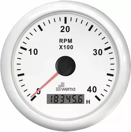 KIERROSLUKUMITTARI 4000 RPM, VALK. - Venesähkö - M9514700671 - 1