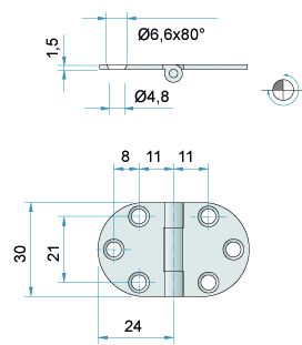 SARANA RUOST - Veneen lukot ja saranat - M9516003101 - 2