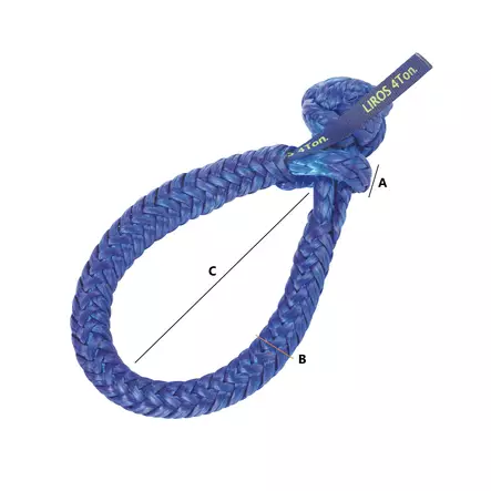 Soft Shackle blue 4t - Köydet veneilyyn - D465941 - 2