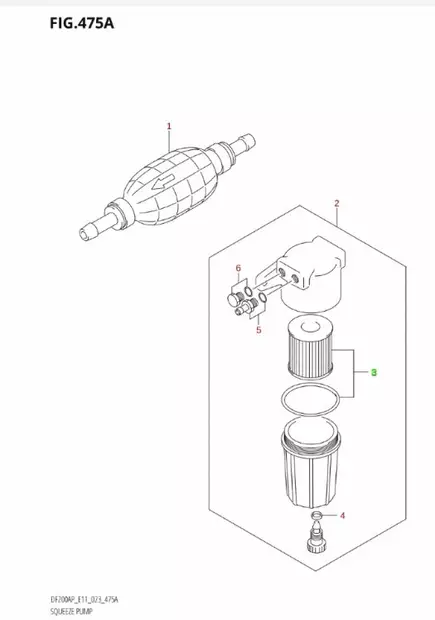 Polttoainesuodatin/Element Set Fuel Filter Suzuki DF150-DF200hv - Suzuki osat perämoottorille - 40921 - 2