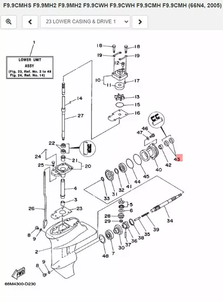 Stefa/Oil Seal Potkuriakseli Yamaha 17x30x6 F9.9C F15A - Yamaha muut - 7221 - 2