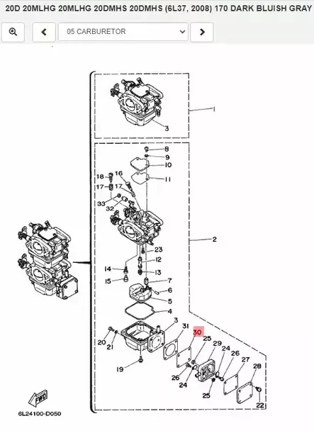 Kalvo Polttoainepumppu/Diaphragm Yamaha - Yamaha muut - 5991 - 2