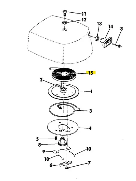 Käynnistysjousi/Spring Rewind Evinrude/Johnson 0312932 - Varaosat ja lisävarusteet - 50451 - 1
