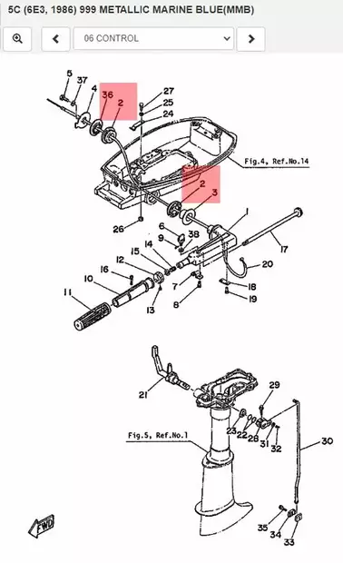 Kumihela Kahvaan/Bushing Rubber Yamaha 4AC/AS/C 5C 2-T - Yamaha muut - 39441 - 2