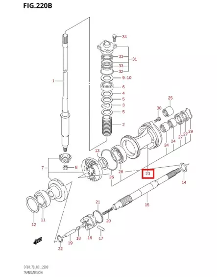 Laakeripukki/Housing Prop. Shaft Suzuki DF60/70 - Suzuki osat perämoottorille - 50561 - 1