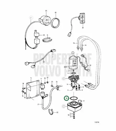 O-Rengas Hydrauli-/Trimmipumppu/Seal Vol - Sisäperämoottorin osat - 9981 - 2