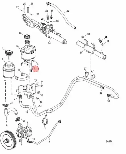 Oil Tank Switch Sensor (Oil Box) Mercury/Merc 4.5L-6.2L MPI 75-300hv - Mercury/Mercruiser osat - 44241 - 2