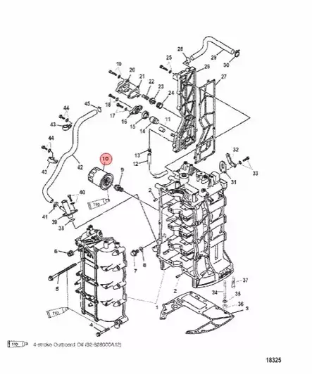 Öljynsuodatin/Oil Filter 4-T Mercury 25-115hv 35-822626Q2/8M0162830 - Mercury/Mercruiser osat - 37031 - 2