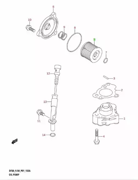 Öljynsuodatin/Oil Filter Suzuki UH200 DF8A-DF20A - Suzuki osat perämoottorille - 37721 - 2