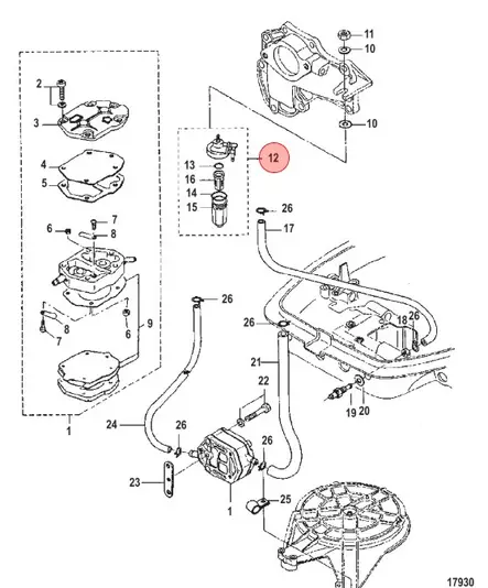 Polttoainesuodatin/Fuel Filter Kit Mercury/Tohatsu - Perämoottorin tarvikeosat - 51061 - 1
