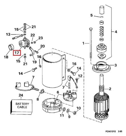 Starttirele/Startin Solenoid Johnson/Evinrude 20-300hv 0586180 - Mercury/Mercruiser osat - 52511 - 1