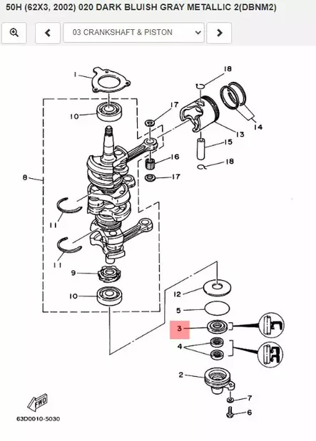 Stefa Kampiakseli/Oil Seal Crankshaft (6H4) 25X48X8 Yamaha - Yamaha muut - 21411 - 2