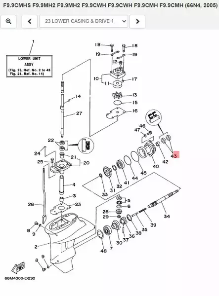Stefa/Oil Seal Potkuriakseli Yamaha 17x30x6 F9.9C F15A - Yamaha muut - 7221 - 2