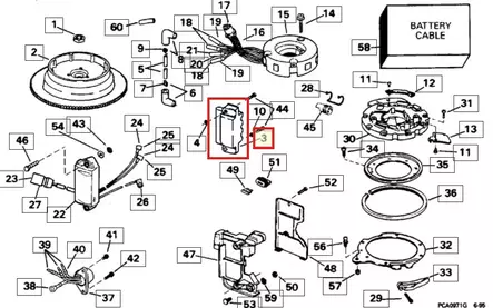 Sytytyspuola/Ignition Coil Evinrude/Johnson 2-175hv - Varaosat ja lisävarusteet - 50441 - 1