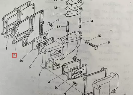 Tiiviste/Gasket Intake Manifold 3 Yamaha 6A 8A Vanhat - Varaosat ja lisävarusteet - 52611 - 1
