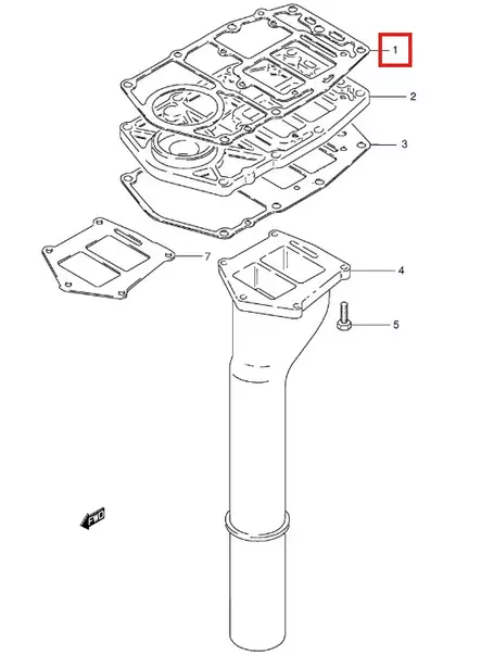 Tiiviste/Gasket Lower Oil Seal Housing Suzuki DT20-DT30 - Suzuki osat perämoottorille - 50871 - 2