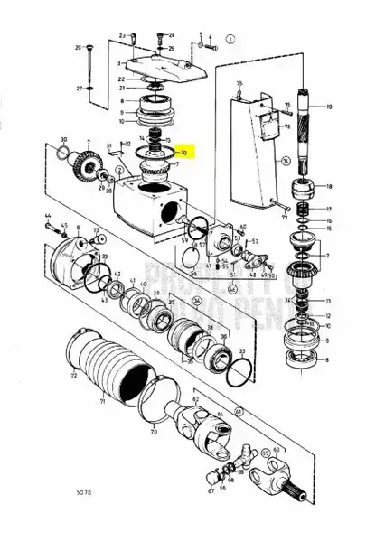 Tiiviste Vetolaitteen Yläkotelo/Gasket Volvo Penta AQ200-AQ290 - Sisäperämoottorin osat - 43021 - 2