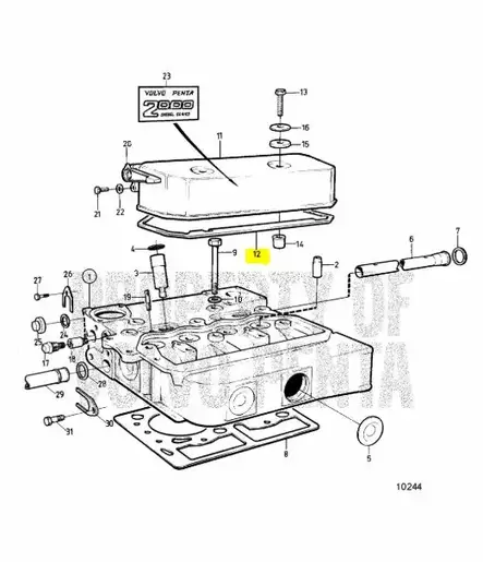 Venttiilikopan Tiiviste/Valve Cover Gasket Volvo 2002-sarja - Sisäperämoottorin osat - 20091 - 2