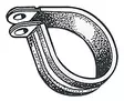 Letkunkiristin kumisuojattu 40 mm, 10 kpl/pakk - Läpiviennit, letkuliitos ja sulkuhanat - D123101 - 1