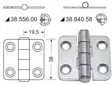 S.S Sarana 38x39 mm - Saranat veneisiin - D124781 - 1
