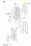 Sylinterikannen Tiiviste/Gasket Cylinder Head DF70A DF80A DF90A DF100B - Suzuki osat perämoottorille - 42981 - 2