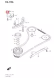 Ketjun Kiristin/Adjuster Assy Tensioner Suzuki DF25-DF60 DF90-DF140 - Varaosat ja lisävarusteet - 50981 - 1