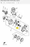 Laakeri/Crankshaft Cylinder Bearing Yamaha Kelkka BR250 BRAVO - Yamaha Moto - 21271 - 2