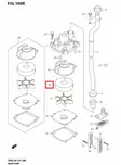 Siipipyörän Kuppi/Sleeve Water Pump Case Suzuki DF40-DF100hv - Suzuki osat perämoottorille - 50851 - 2