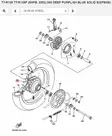 Takarenkaan Pinnasarja/Spoke Set Rear Yamaha Moto TT-R125 - Yamaha Moto - 30951 - 2