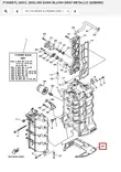 Tiiviste/Gasket Cylinder Yamaha F80A-F115A 4-T - Yamaha osat perämoottoreille - 51101 - 1