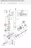 Tiiviste Vesipumppu/Gasket Water Pump Yamaha F2.5B (2015-2024) - Yamaha osat perämoottoreille - 51041 - 1
