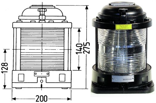 DHR-70 SIVUVALO, PUNAINEN - Venesähkö - M9514036021 - 1