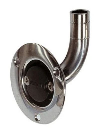 Huohotinventtiili AISI 316 Ø 16 mm, 90° kulma VETUS - Tuulettimet ja venttiilit veneisiin - 12591 - 1