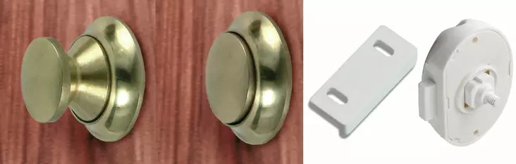 KAAP.LUKKO PAINONAPPI 16MM MESSINKI - Veneen lukot ja saranat - M9516030021 - 1