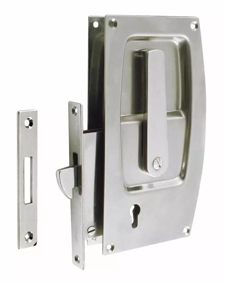 LIUKUOVEN LUKKO KROMATTU - Veneen lukot ja saranat - M9516031131 - 1