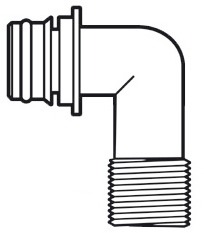 Liitin 90° 1/2 - Veneen tyhjennyspumput ja katkaisimet - D123901 - 1