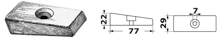 Osculati anodi (sinkki) Mercury/Mariner/Honda - Anodit perä- ja sisäperämoottoreille - D135521 - 1