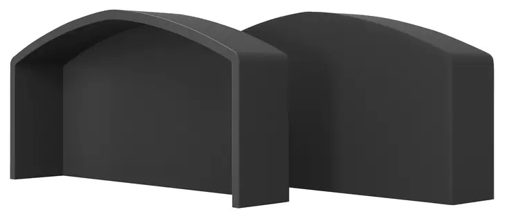 PÄÄTEKAPPALE QBE 90MM LISTAAN, MUSTA - Veneen kansihelat - M9516019241 - 1