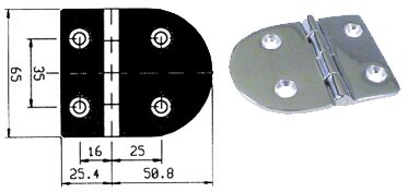 SARANA AISI 316 86321 C S.S. - Veneen lukot ja saranat - M9516087321 - 1