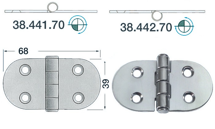 SS Sarana 68x39 mm - Saranat veneisiin - D124701 - 1