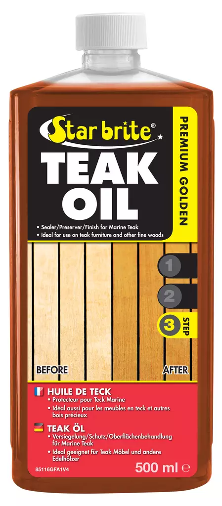 Star brite Premium Teak Oil Teak öljy uv-suoja 500ml - Öljytarvikkeet veneisiin - D259511 - 1