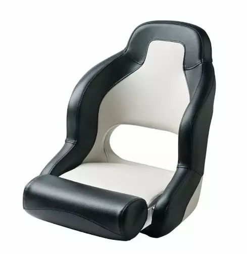 Veneistuin PILOT, urheilullinen istuin, mustavalkoinen - Veneistuimet ja istuinten jalat - 34071 - 1