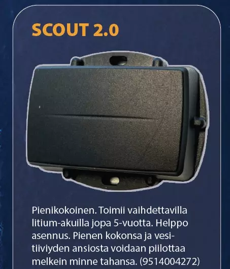North tracker GPS paikanin Scout 2.0 toimii omalla akulla. - Venesähkö - 52502 - 1