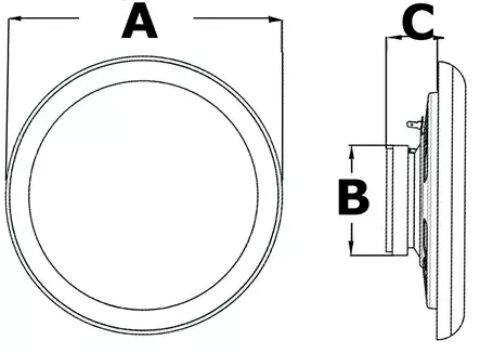 Kaiutin 4'' Marin valk. - Veneaudio - D124492 - 1