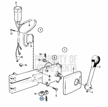 Lukkotappi Hallintalaite/Locking Pin Volvo Penta - Sisäperämoottorin osat - 6712 - 2