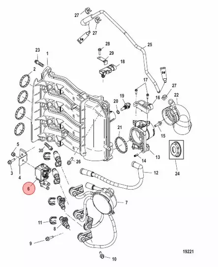 Solenoid Valve/Tyhjäkäyntimoottori Mercury/Suzuki 4-T 30-60hv EFI - Mercury/Mercruiser osat - 37702 - 2