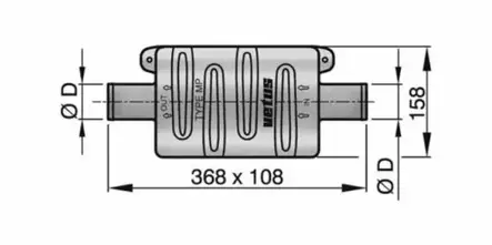 Äänenvaimennin VETUS 60 mm DEMPMP - Vetus moottorin alkuperäisosat - 7722 - 2