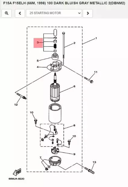 Bendix Rattaan Pysäytinsarja/Retainer Yamaha F9.9C F15A F20A F25A - Yamaha muut - 34912 - 2