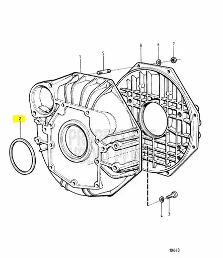 Kampiakseli Takatiiviste/Sealing Ring Volvo Penta 2001 2002 2003 - Sisäperämoottorin osat - 21182 - 2